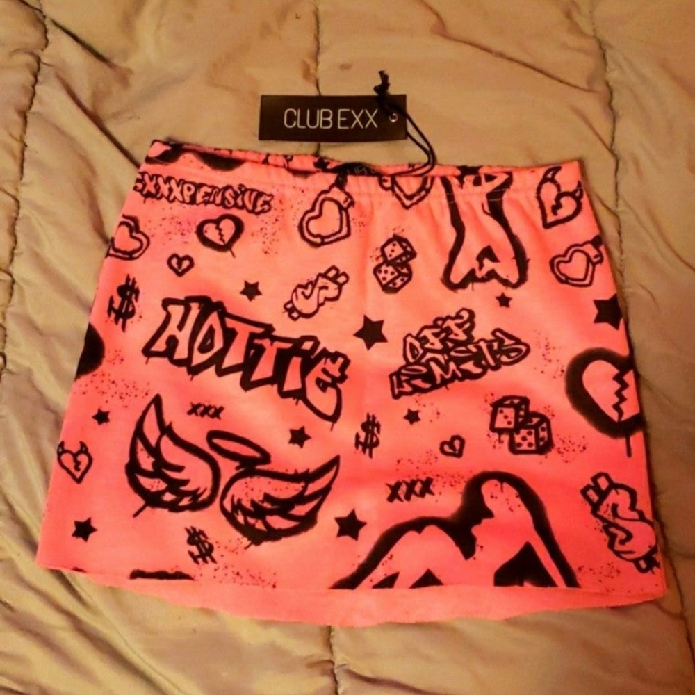 dollskill club exx mini skirt NWT size xxs